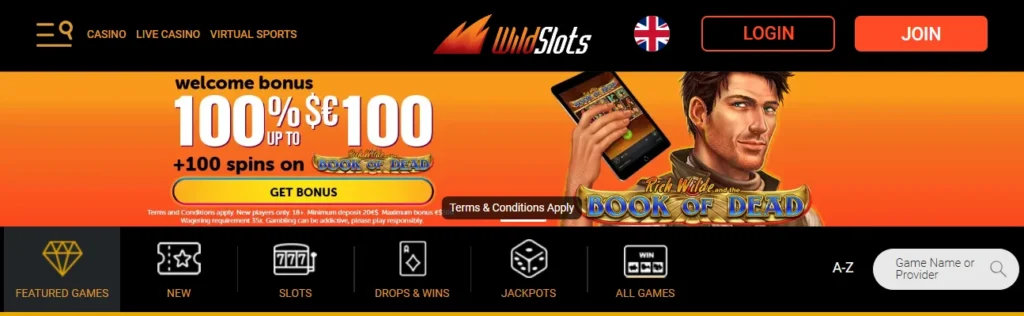 WildSlots Casino Gameplay