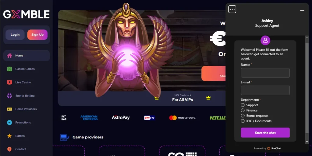 Support art Gxmble Casino