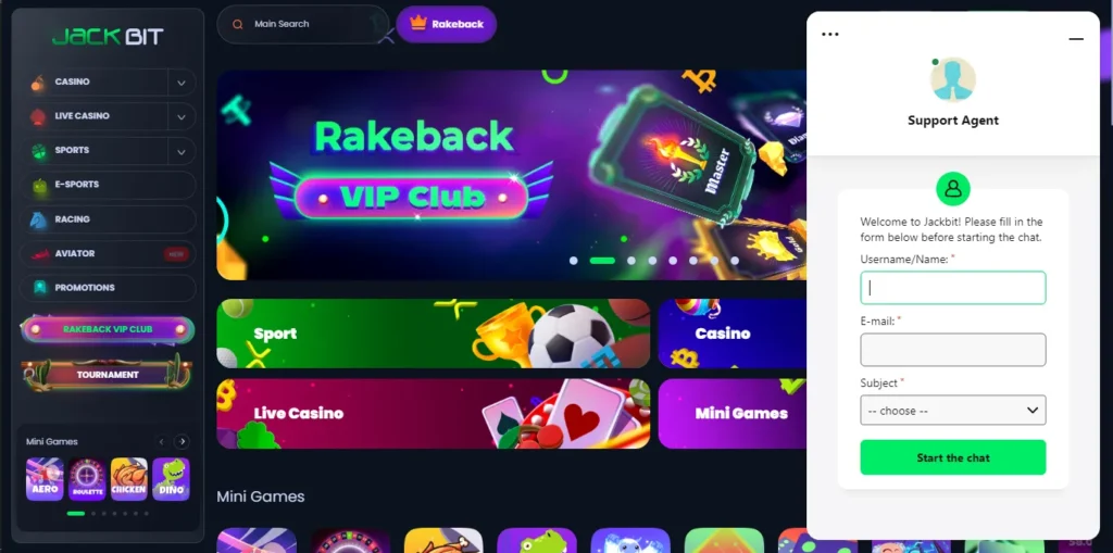 Support agent at Jackbit Casino