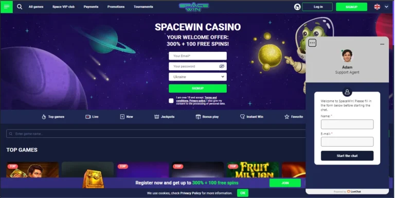 Support at SpaceWin Casino