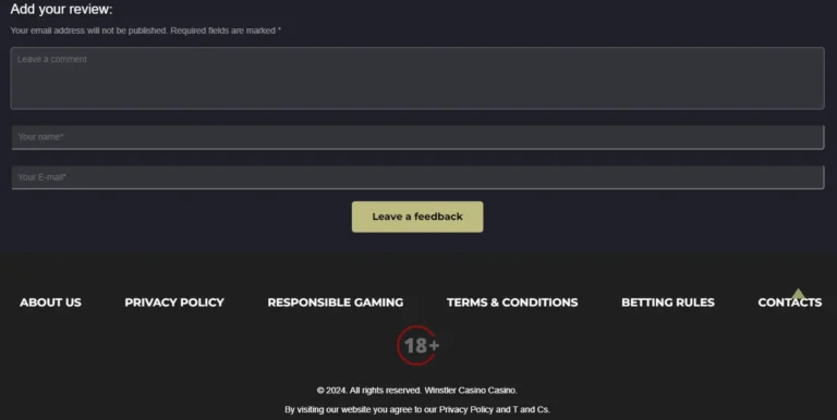 Send feedback about Winstler Casino