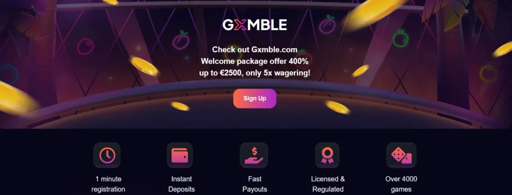 Gxmble Casino banner