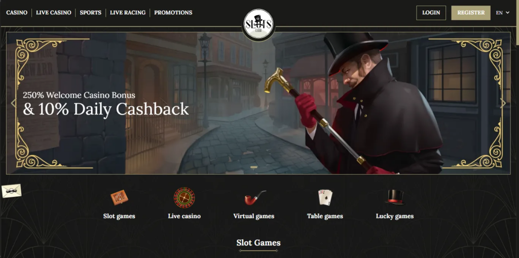 Mr Slots Club Casino cashback bonus