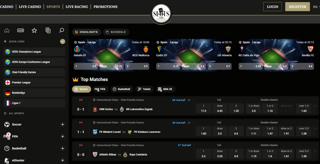 Mr Slots Club Casino betting