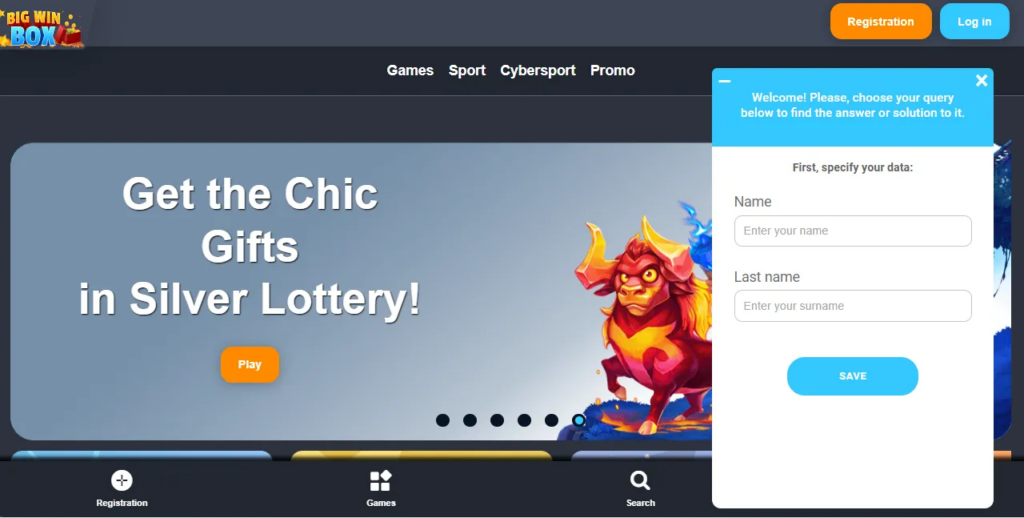 Customer support at Big Win Box Casino