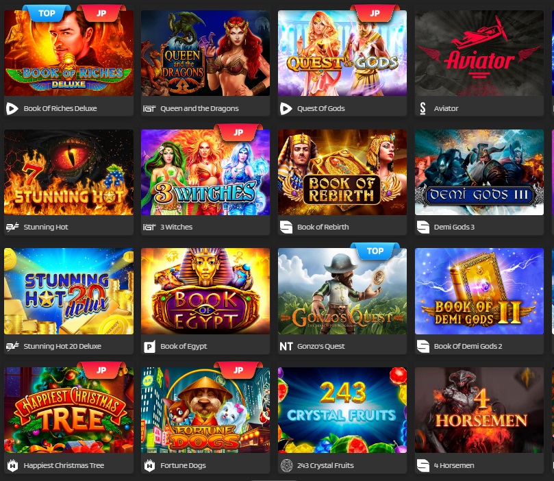 Play games on Lucky Manor Casino