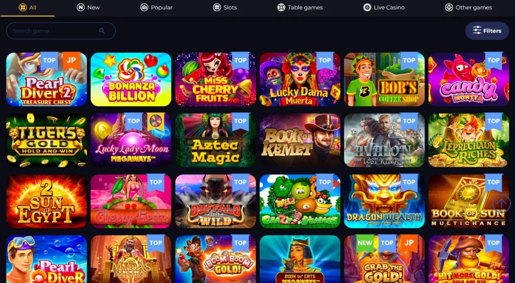 All games at Richy Leo Casino