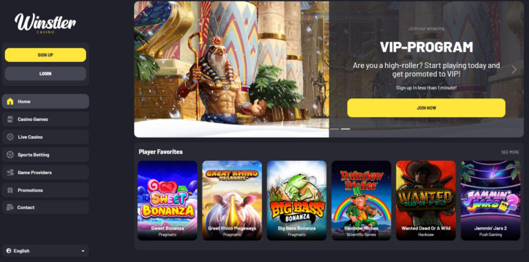 Winstler Casino main banner