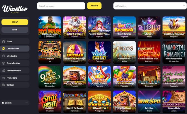 Game page by Winstler Casino