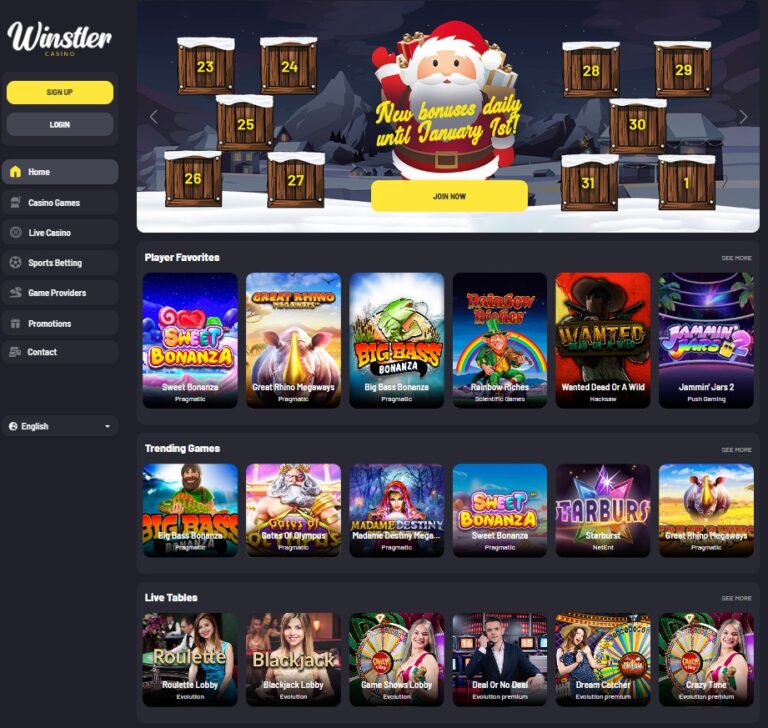 Winstler Casino mobile size