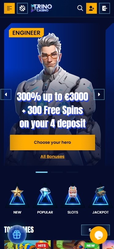 Explore Trino Casino mobile app